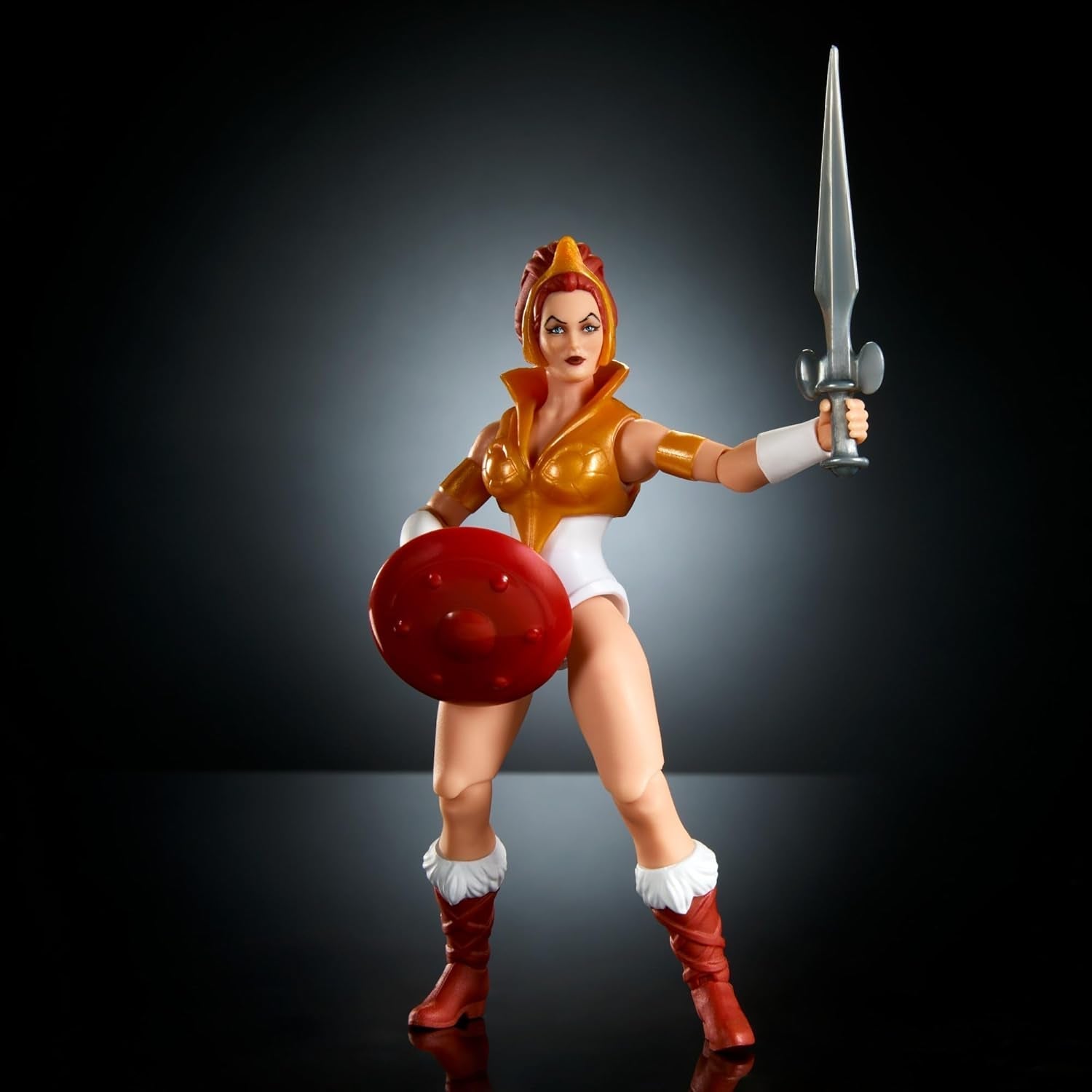 Masters of the Universe Origins Toy Cartoon Teela Actionfigur ca. 14 cm hoch Motu Heroine Zubehör und Mini Comic HYD27 Actionfiguren Naty Shop