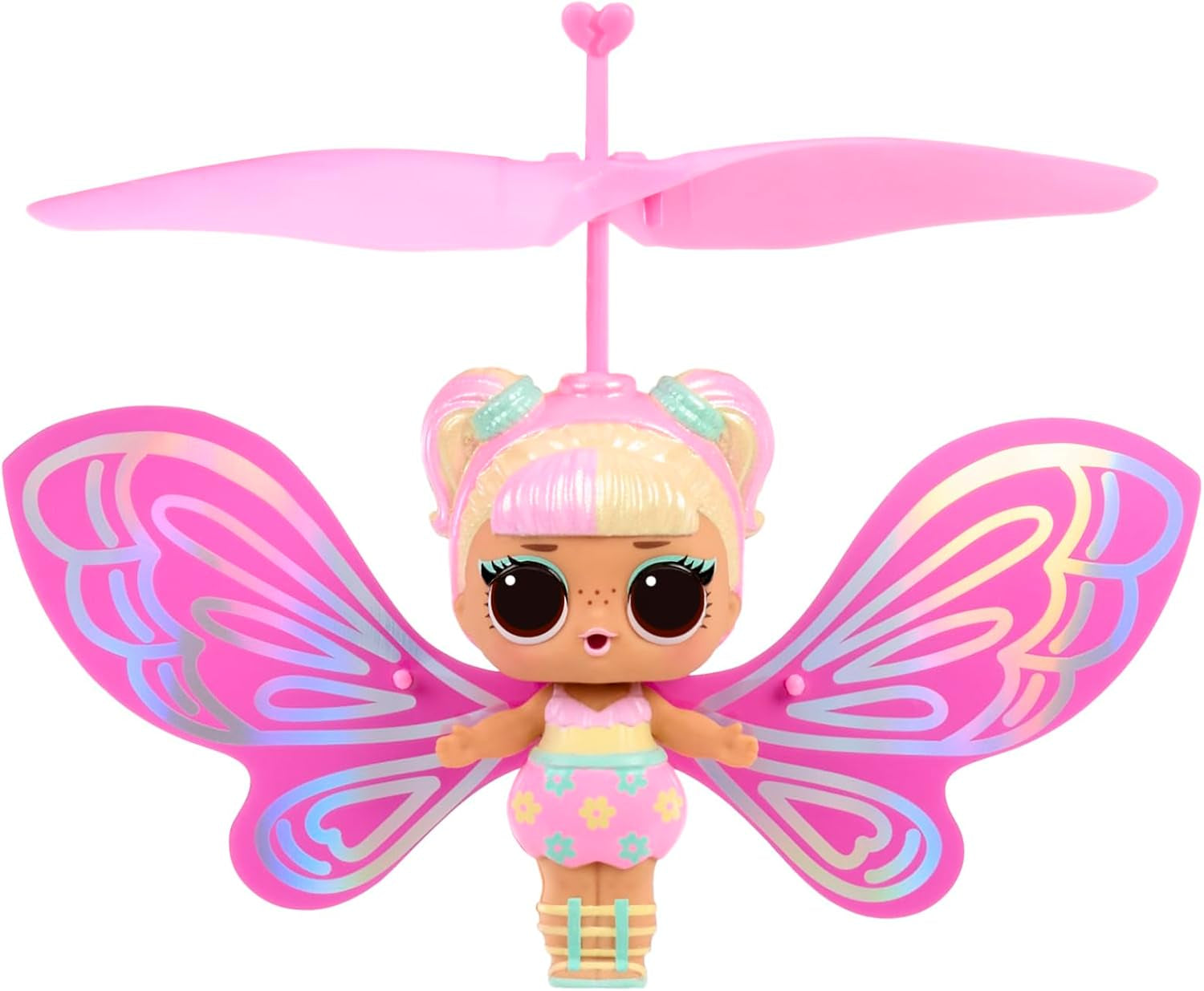 LOL Überraschung! Magic Flyers Fairies Tots – Blumenkind – Enthält 1 Puppe und 1 Zauberstab in einer blumenförmigen Packung, 2 zum Sammeln, Rose