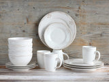 CreaTable, 23601, Serie Romantic Vintage, 16-teiliges Tafelservice für 4 Personen, Kombiservice aus Porzellan, spülmaschinen- und mikrowellengeeignet, hochwertige Herstellung