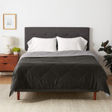 Amazon Basics Bettbezug aus Mikrofaser, beidseitig verwendbar, 220 x 240 cm, grau/schwarz Bettdecken und Steppdecken Naty Shop Grau/Schwarz 220 x 240 cm