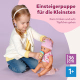 BABY Born Lena (Mädchen) – Babypuppe 36 cm – 7 Funktionen, inklusive Zubehör und Matratze – Funktioniert komplett ohne Batterien – Geeignet für Kleinkinder ab 1 Jahr