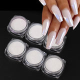 Chrom-Nagelpulver Aurora Ice Shimmer Chrom-Pigmentpulver 4 Stück Chrompulver Nägel Nail Art Nageldesign