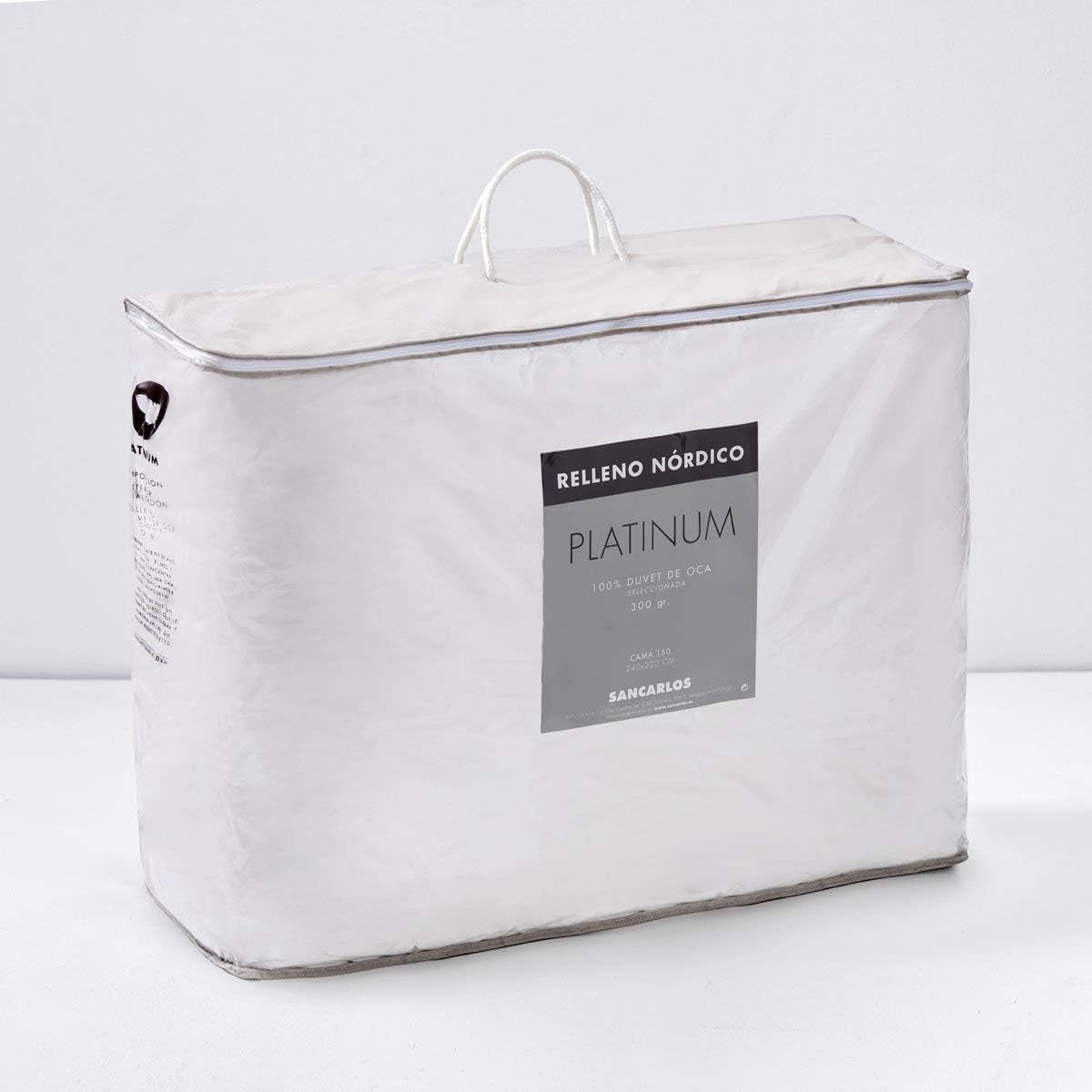 Platin, Gänsedaunen, 300 g/m², 240 x 220 cm, weiß (weiß) Bettdecken und Steppdecken Naty Shop