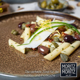 Moritz & Moritz SOLID 36-tlg Steinzeug Geschirr Set 12 Personen - Geschirrset 12 Personen aus je 12 Dinner Teller, Kleiner Teller, Tiefe Teller