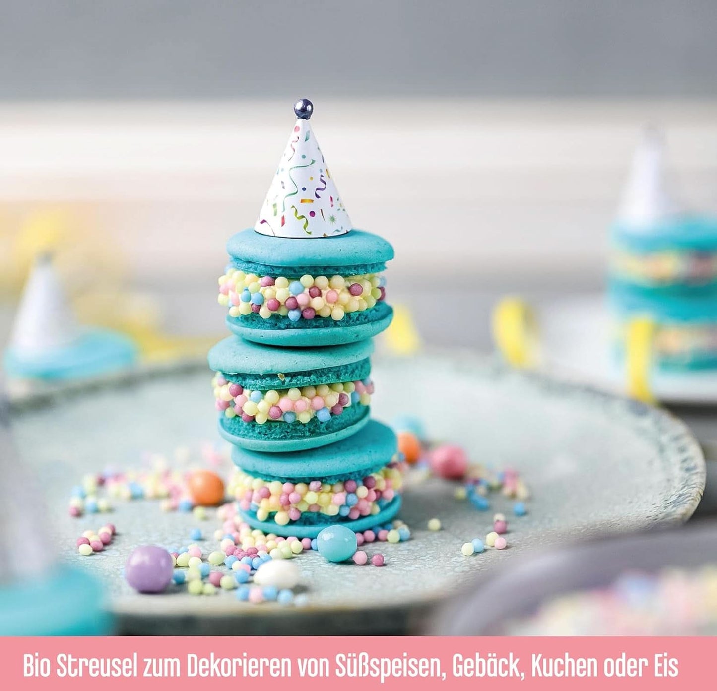 DECOCINO Bio-Streuselperlen – 60 Gramm – Bio-Dextrose-Streusel Sprinkles Naty Shop