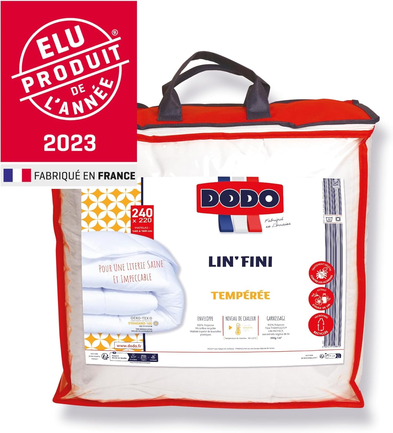 DODO | Elu-Produkt des Jahres 2023 L Steppdecke, 220 x 240 cm, für Doppelbett, sehr weich, recycelt, maschinenwaschbar bei 40 °C Bettdecken und Steppdecken Naty Shop