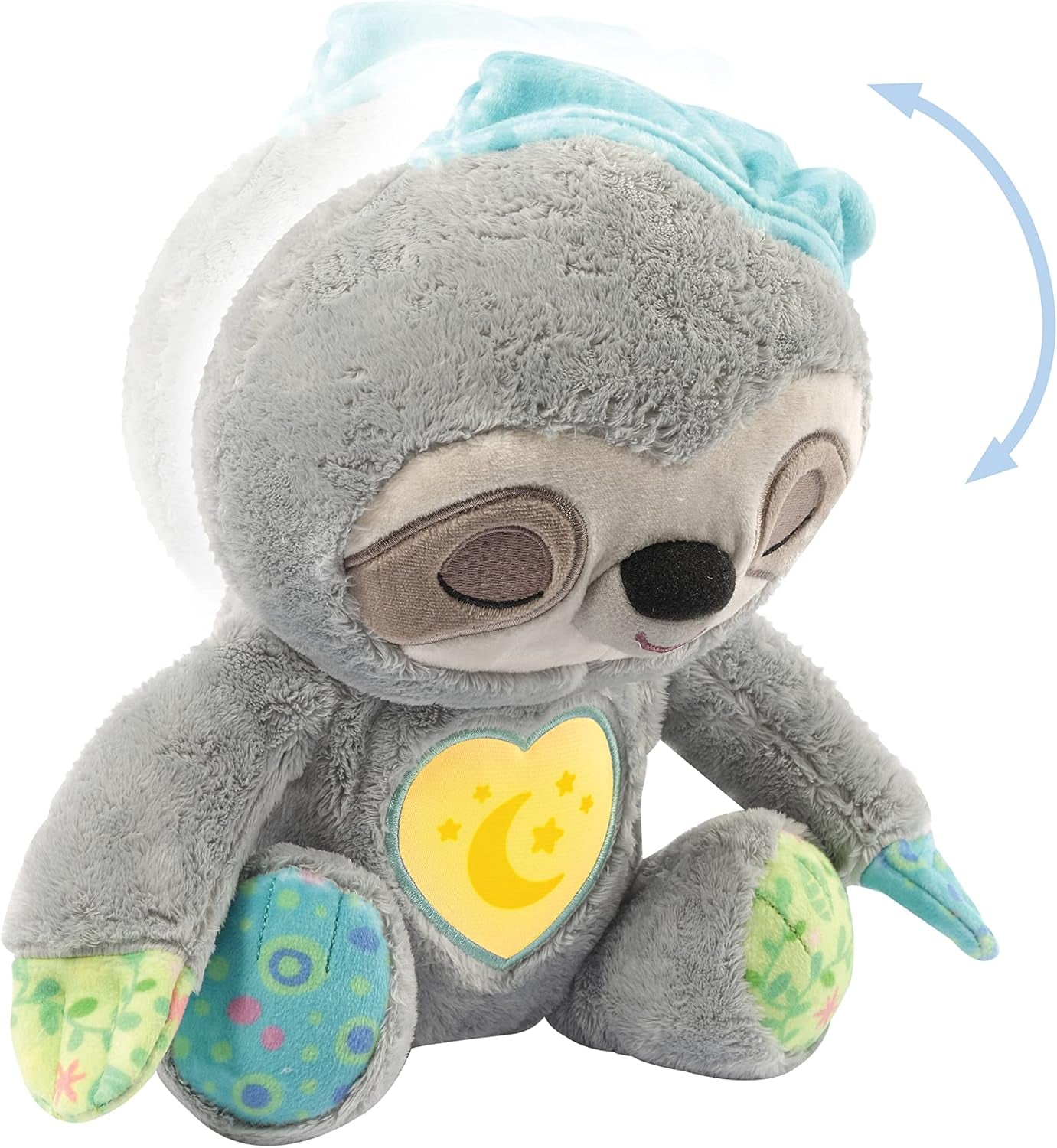 VTech Baby Schnarchi, das schläfrige Faultier – Süßes Plüschtier, das Ihnen beim Einschlafen hilft – Mit natürlichen und alltäglichen Geräuschen, Musik und Nachtlicht – Für Babys ab der Geburt Bebe Toys Naty Shop
