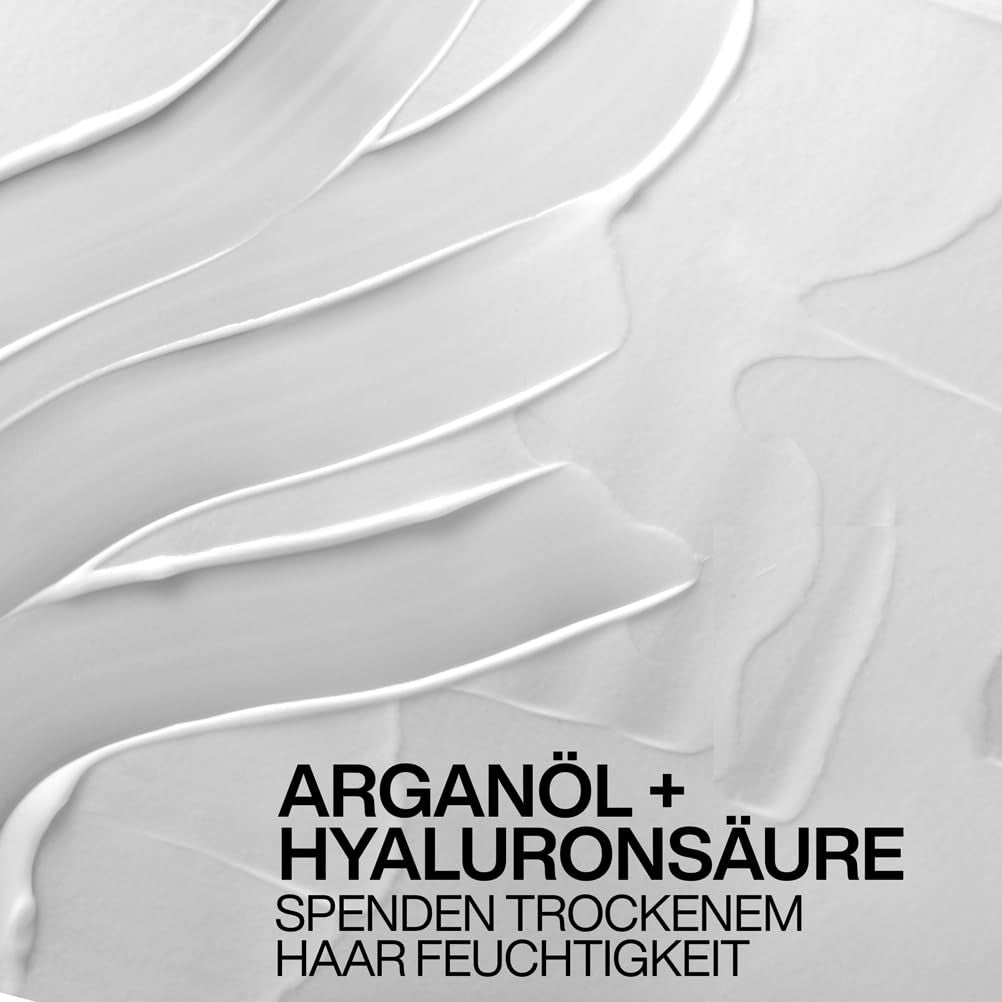 Redken Haarmaske mit Hyaluronsäure für trockenes Haar, Anti-Frizz und Hitzeschutz bis 230 °C, All Soft Moisture Restore Leave-In-Maske, 1 x 150 ml Naty Shop Haarmaske
