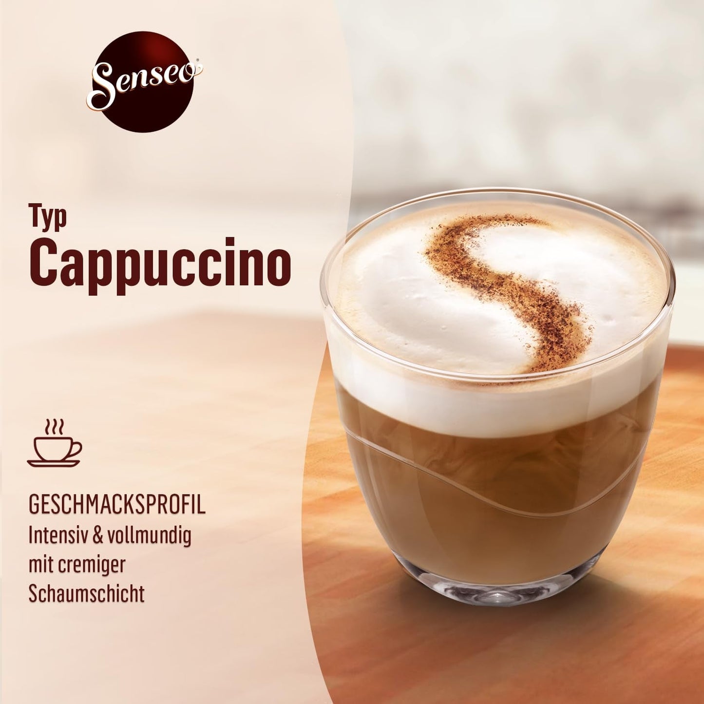Senseo Pads Cappuccino, Vorratspackung, 5 x 16 Getränke, 80 Kaffeepads