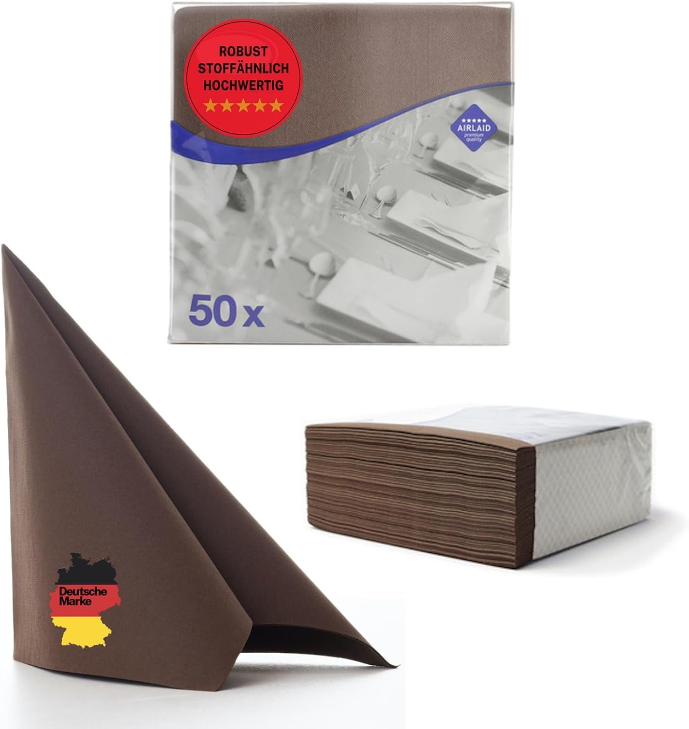 50 Aroba Airlaid Servietten Textiloptik 19 FARBEN 40X40 cm 1/4 Falz Hochwertige Textiloptik Hochzeitsservietten für Jubiläen Hotel Gastronomie Feiertage Weihnachten Hochzeit Rosa