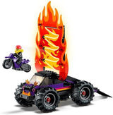 LEGO 60339 City Stuntz Stuntz Show Doppellooping-Set, inkl. Rampe, Monstertruck, 2X Motorrad und 7 Minifiguren, Spielzeug für Kinder ab 7 Jahren Bausets Besuche den LEGO-Store