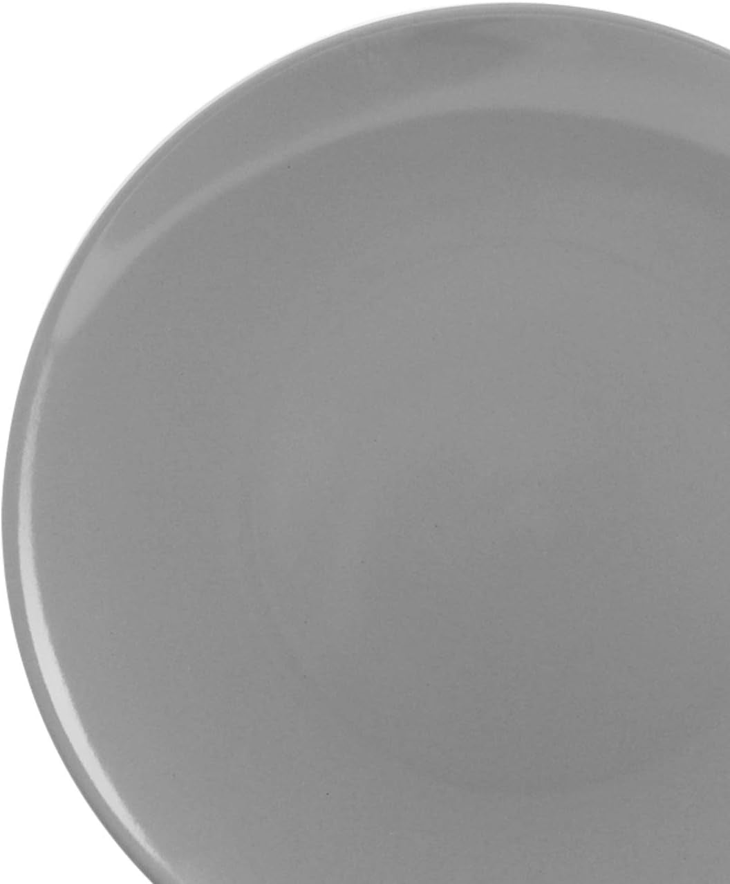 Amazon Basics – 18-teiliges Tafelservice aus Steinzeug in Rauchgrau für 6 Personen