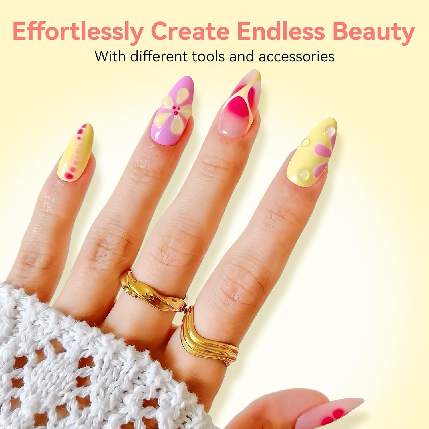 Makartt Blooming Gel-Nagellack – 15 ml Blooming Gel-Nagellack-Verlängerung mit Marmorfarbe, Gelfarbe, DIY-Maniküre-Nageldesigns, Blumen, Tiere, Aquarell, magisches Maniküre-Set