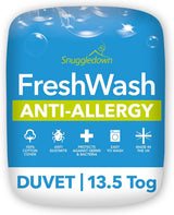 Allergikerdecke Snuggledown Freshwash, 13,5 Tog Winter Warm, Baumwolle, weiß, Einzelbett Bettdecken und Steppdecken Naty Shop 10 x 225 x 220 cm 13,5 Tog