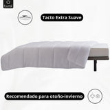Tural – Steppdecke 150 x 220 cm mit Aloe Vera-Behandlung, Faserfüllung 300 g/m², weich, atmungsaktiv, Öko-Tex-zertifiziert (weiß, Bett 90 cm) Steppdecken und Steppdecken Naty Shop