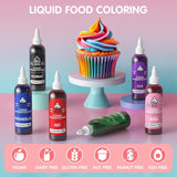 Rote Lebensmittelfarbe 120 ml, hochkonzentrierte und zuckerfreie flüssige Lebensmittelfarbe zum Backen, Kuchen, Makronen, Glasur, Fondant, Kekse, Donuts