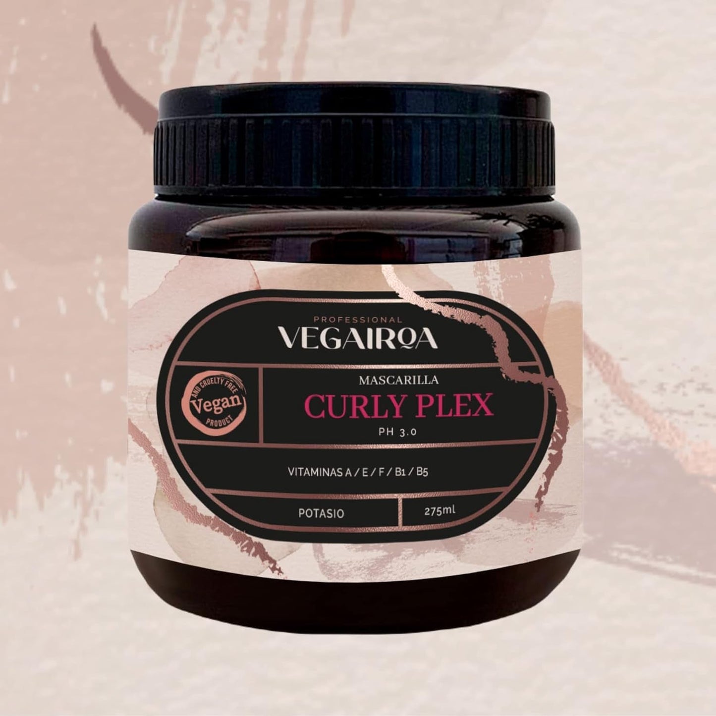 VEGAIROA – Curly Plex Mask – Maske für definierte Locken ohne Frizz – Tiefenfeuchtigkeitspflege – Für lockiges oder welliges Haar – Professionelles veganes Friseurprodukt – 300 ml Naty Shop Haarmaske