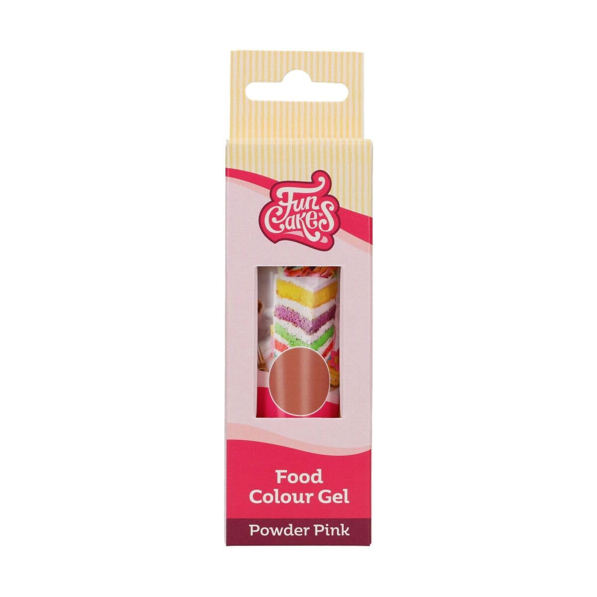 Lebensmittelfarbe Funcakes Gel Powder Pink: Hochkonzentrierte Lebensmittelfarbe für Teig, Creme, Fondant, Marzipan, Gebäck, einfache Dosierung, einzelne Tropfen für lebendige Farben, Halal, 30 g