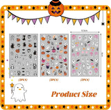 Nagelsticker Halloween, 8 Blätter Halloween Nagelsticker, Kürbis Nail Sticker, Nail Art, Nagel Charms, Nagel Zubehör, Nageldesign, Weihnachten (Typ A)