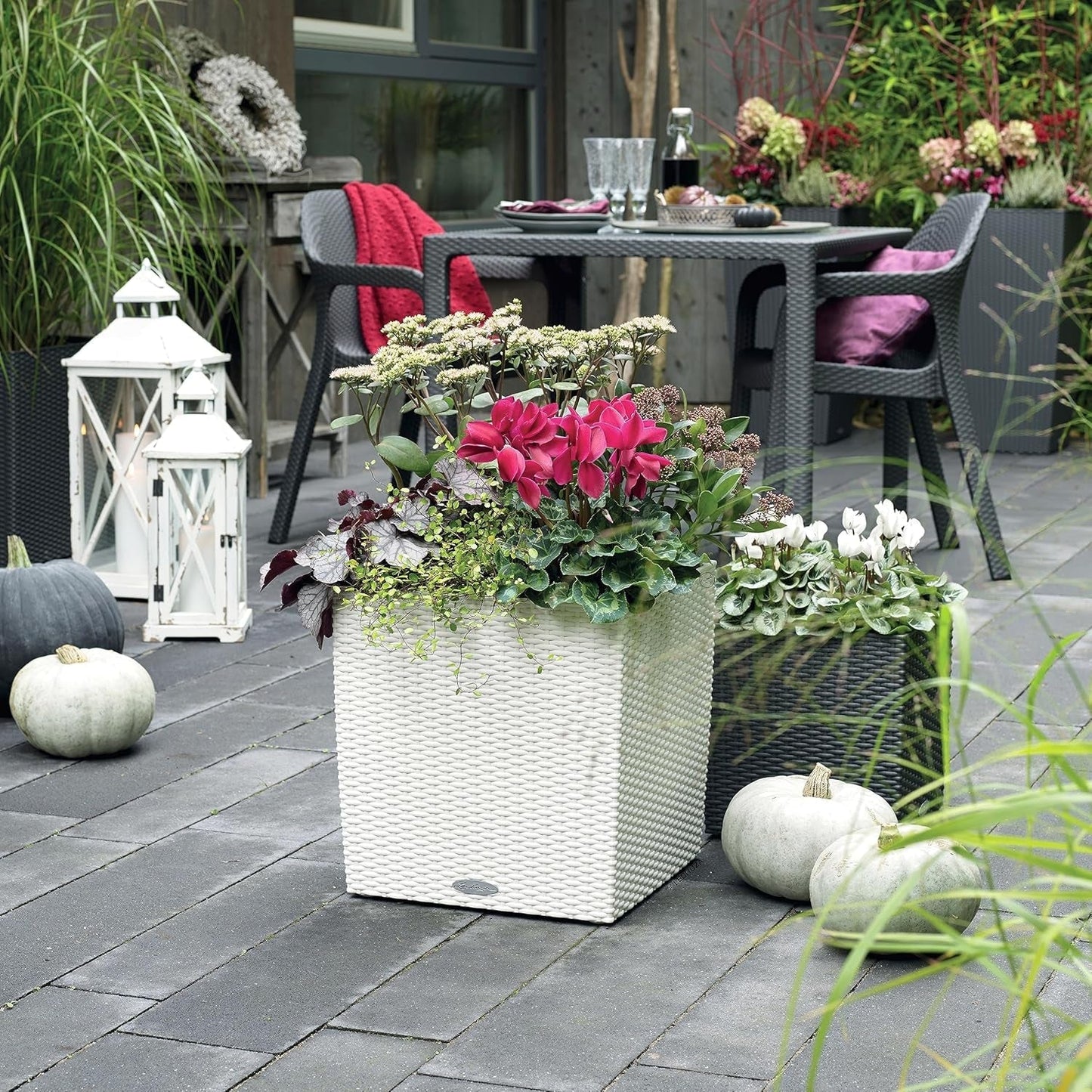 LECHUZA CUBE Cottage 30 Granit 15372