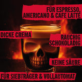 DEAD OR ALIVE DIAVOLO – Extra dunkler Espresso – 100 % Robusta – Extrem stark – Niedriger Säuregehalt – Stabile Creme – Ganze Bohnen 1 kg – Naples Roast