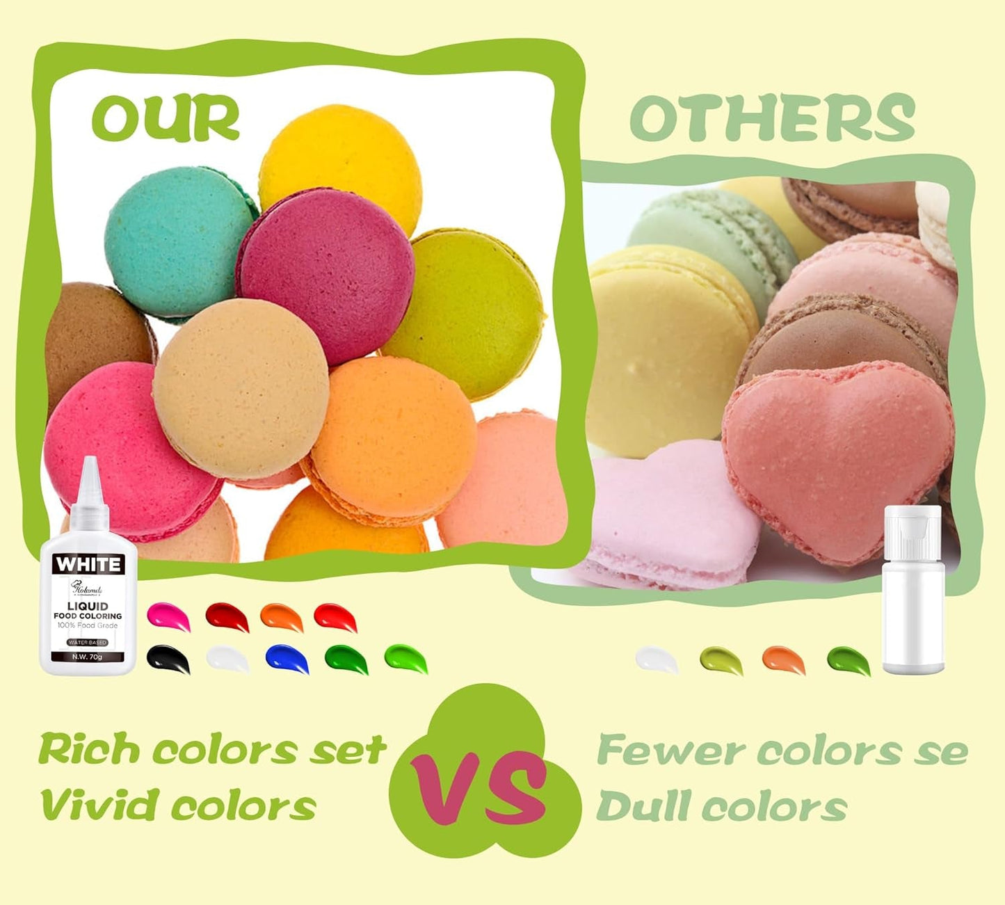 Flüssige Lebensmittelfarbe, Red Velvet Lebensmittelfarben-Set zum Backen von Kuchen, Makronen, Keksen, Lebensmittelfarbe zum Dekorieren von Kuchen, Flüssigkeit zum Färben von Getränken (70 g x 3)