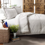 Lush Decor Farmhouse Steppdecke mit Streifen, Full/Queen, grau Bettdecken und Steppdecken Naty Shop