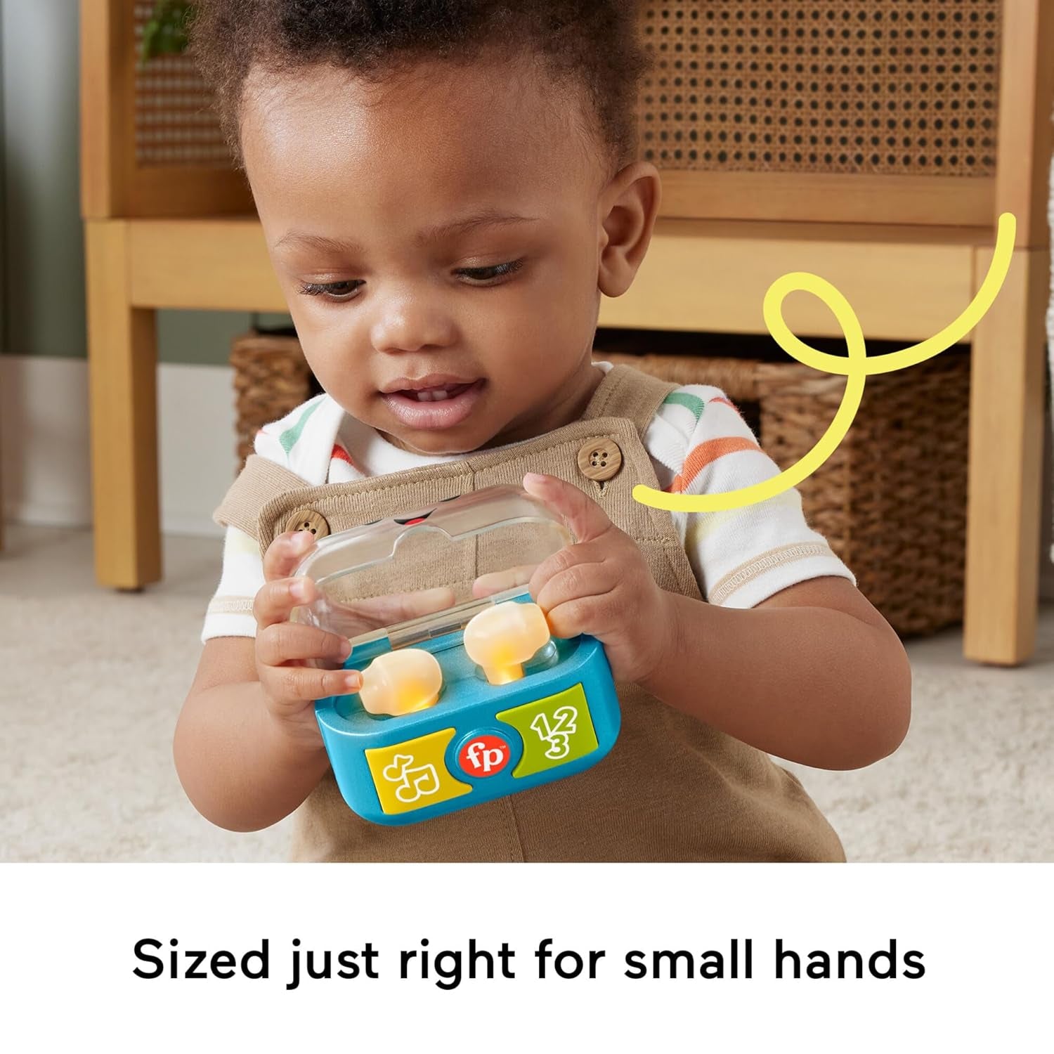 FISHER-PRICE Spaß beim Lernen und Spielen mit Spiel-Ohrstöpseln – Interaktive Ohrstöpsel mit lustigen Lichtern, Lernliedern und feinmotorischen Aktivitäten, über 20 Lieder und Sätze, ab 6 Monaten, HWY45 Babyspielzeug Naty Shop