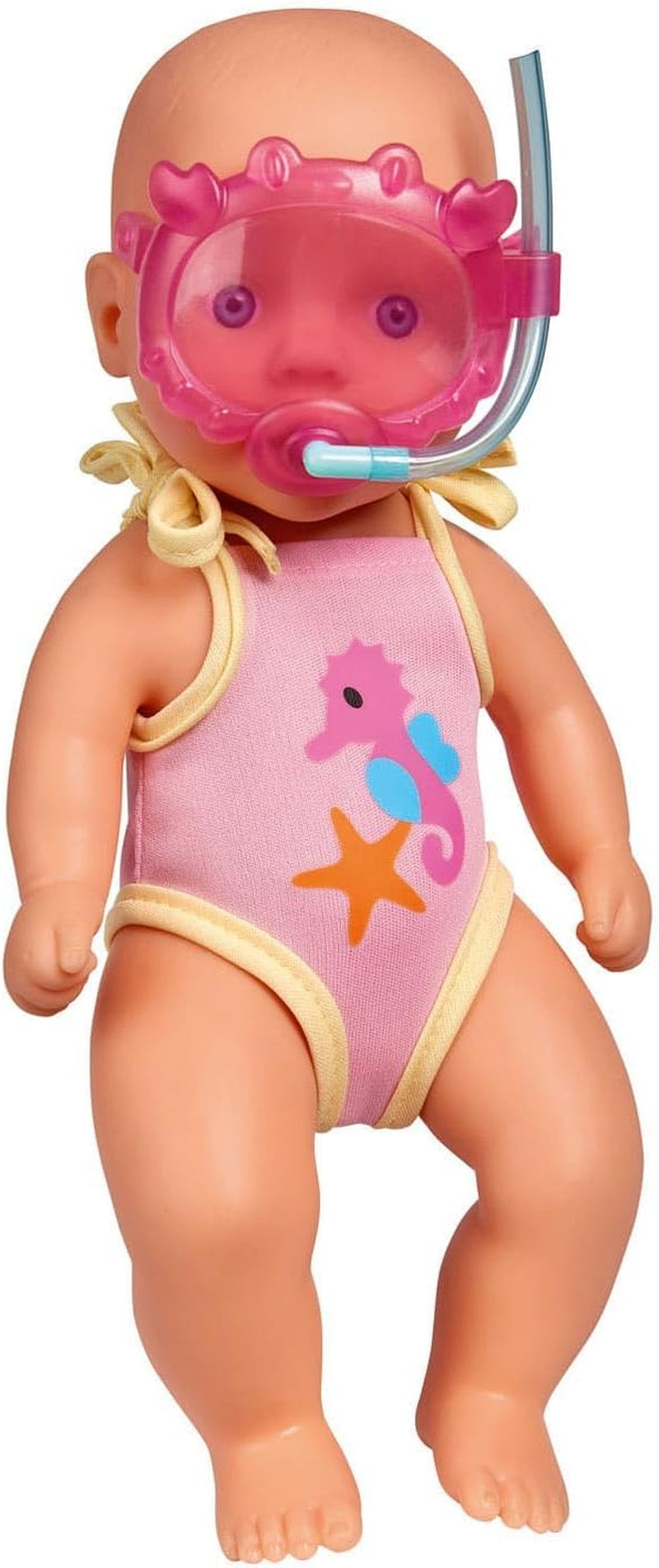 Simba 105030172 – Badepuppe für Neugeborene, Vinylpuppe im Badeanzug mit Schwimmbrille, 30 cm, Puppe, ab 3 Jahren. Puppen Naty Shop Single