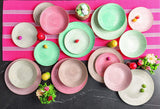 Pepper Bamboo Geschirrset für 6 Personen, 18-teilig, Porzellan, mehrfarbig