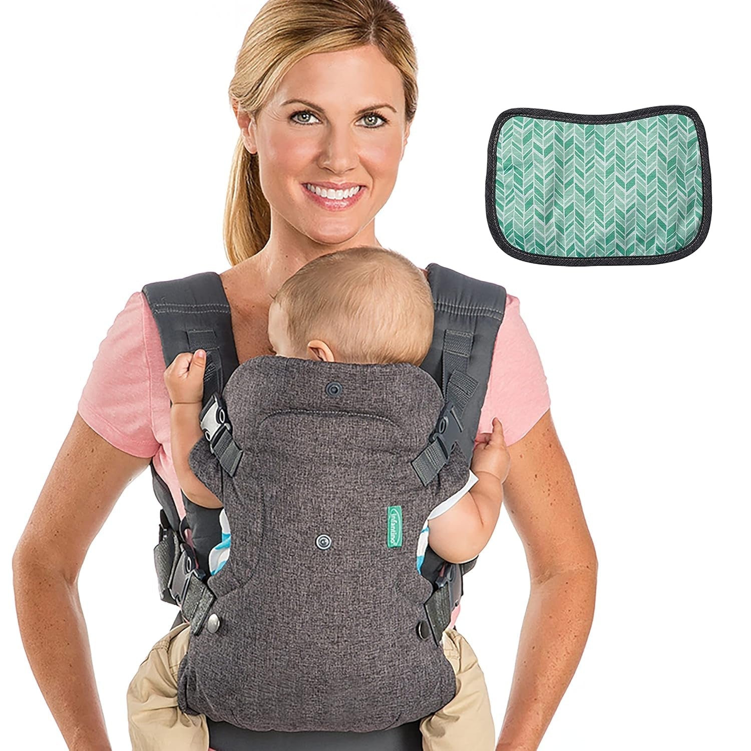 Pampers Sensitive Flip Advanced 4-in-1-Babytrage mit Lätzchen und Tüchern, 1200 Tücher (15 x 80) für empfindliche Babyhaut, dermatologisch getestet, Essentials für Neugeborene