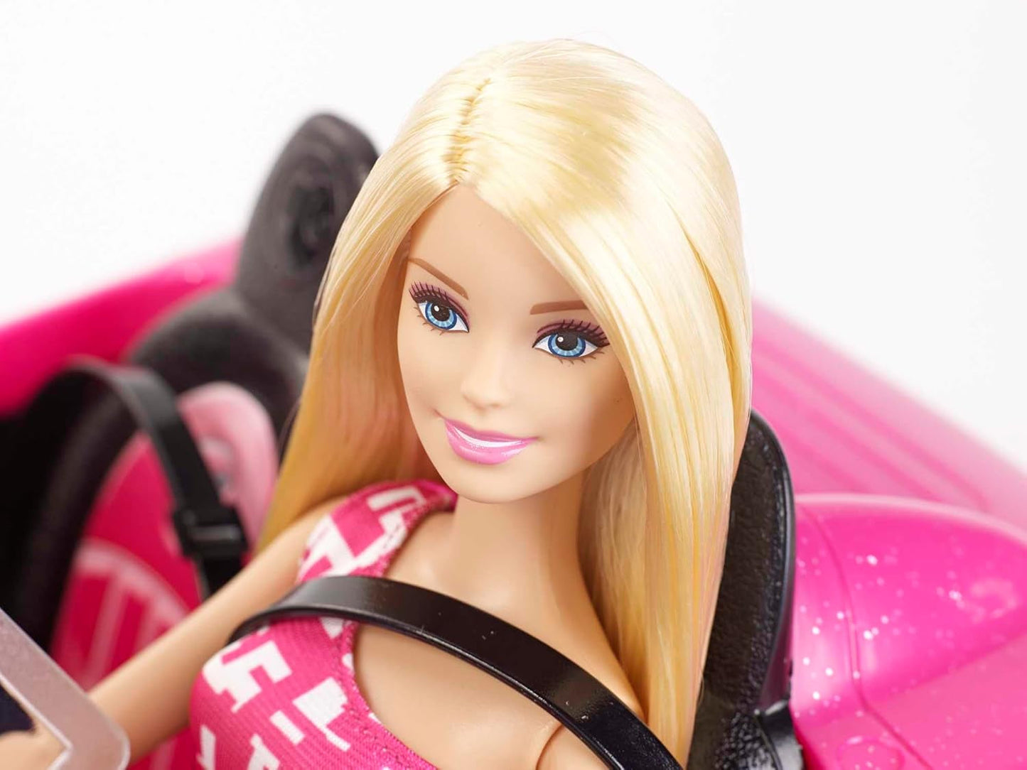 Barbie-Puppe und rosa glitzerndes Cabriolet, realistisches Reifenlogo, 3 Jahre altes Spielzeug, DJR55 Naty Shop Dolls