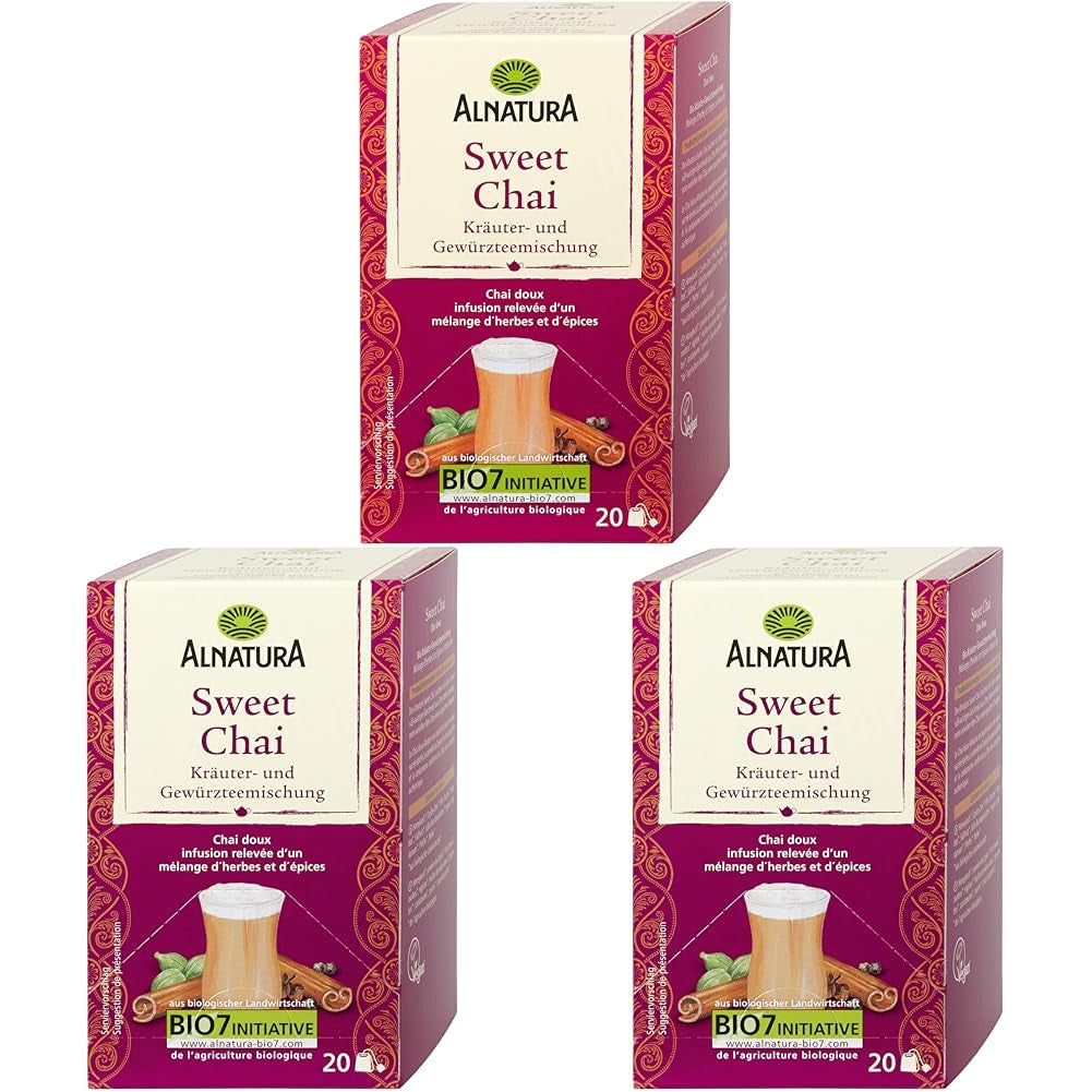 Sweet Chai Bio-Tee, 20 Teebeutel, 40 g (3er-Pack)
