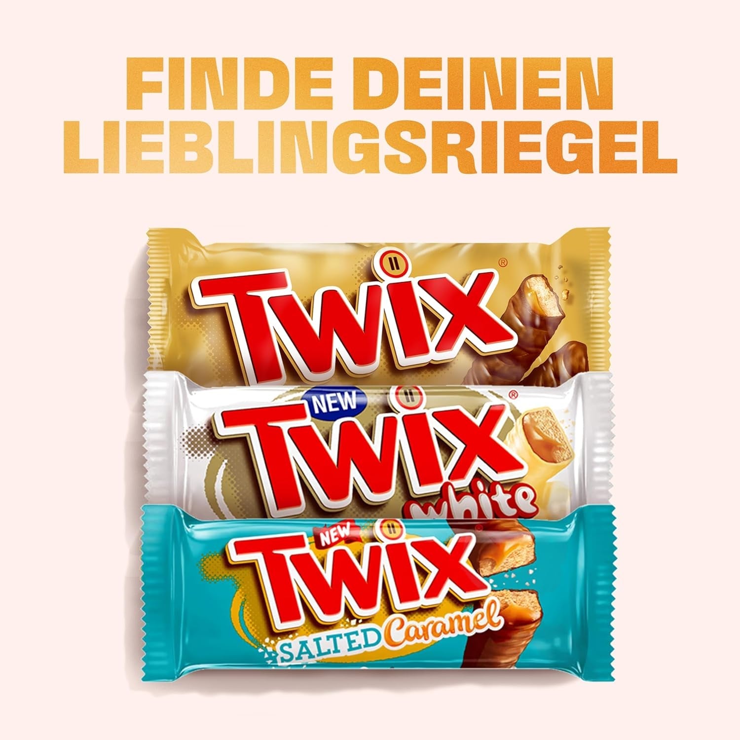 Twix weiße Schokoriegel; Karamell, Kekse, weiße Schokolade; Mehrfachpackung Pralinen; 5 Riegel (5 x 46 g)