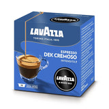 Lavazza A Modo Mio Dek Cremoso, 256 Kaffeekapseln, für entkoffeinierten Espresso mit aromatischen Noten von Mandeln und Candidis, 100 % Arabica, Intensität 7/13, mittlere Röstung, 16 Packungen