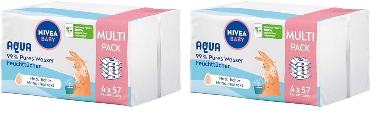 NIVEA Baby Aqua Feuchttücher 4x57 Stück
