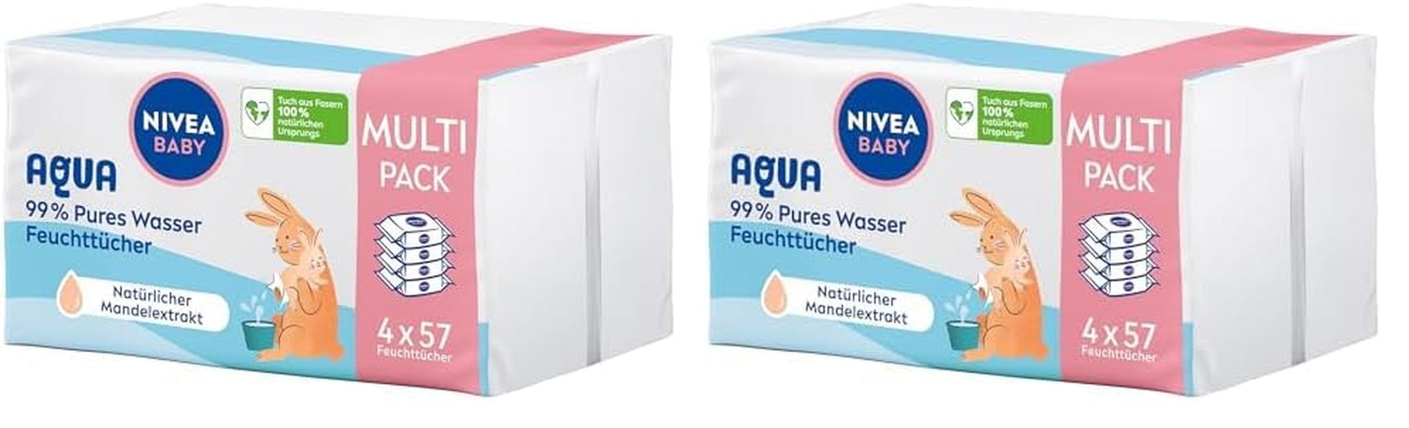 NIVEA Baby Aqua Feuchttücher 4x57 Stück