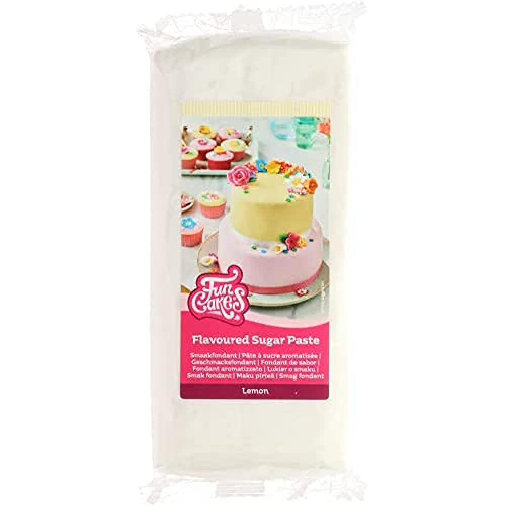 Funcakes-Fondant mit Baisergeschmack: Einfach zu verwenden, glatt, flexibel, weich und formbar, perfekt zum Dekorieren von Kuchen, koscher und glutenfrei. 1 kg
