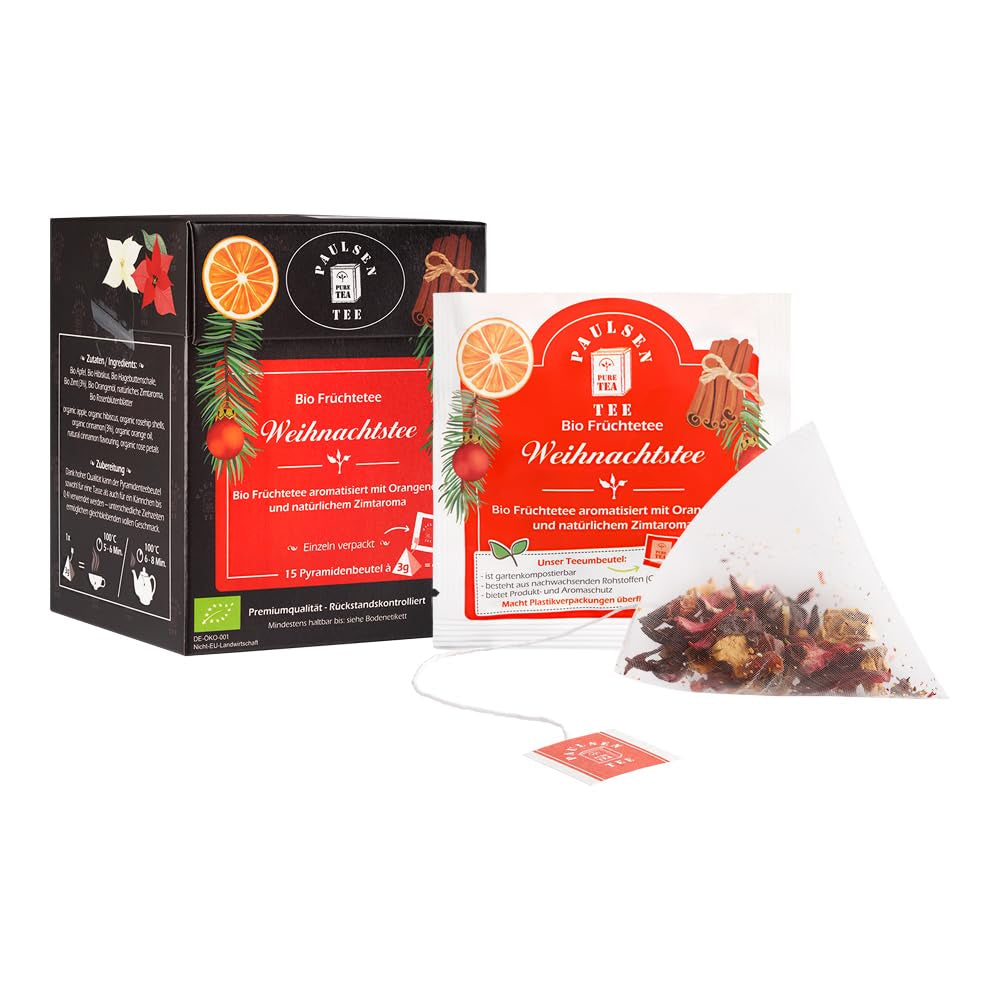 Bio-Weihnachtstee 10 x 100 g, Paulsen Tea Früchtetee, kontrolliert auf Rückstände