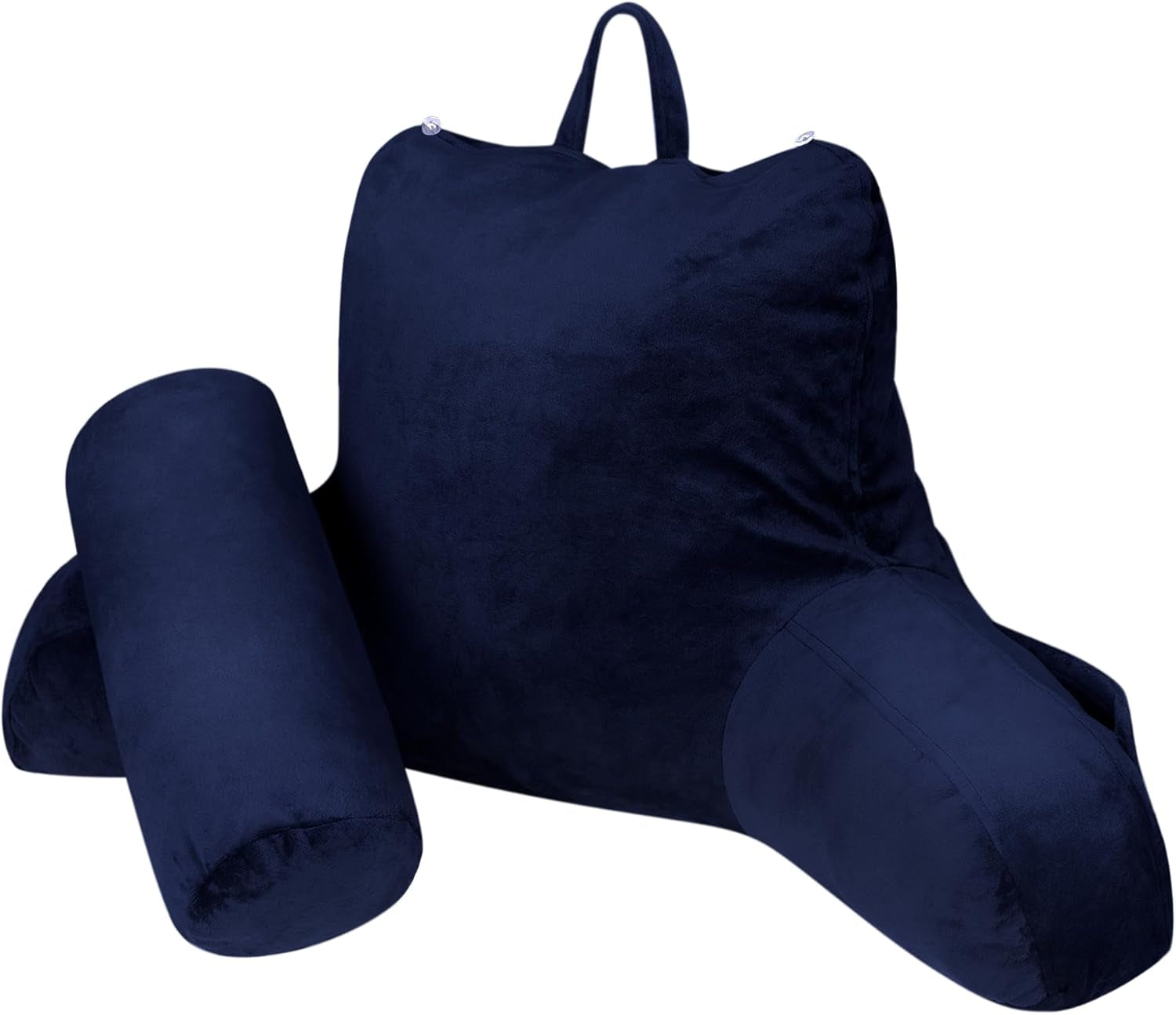 Ergonomisches Lesekissen INFANZIA mit Armlehnen, Rückenstütze, Marineblau