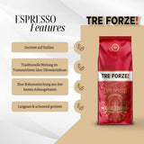 Espresso Caffè - 1kg Espressobohnen Traditionelle Röstung über Olivenholzfeuer In Handarbeit - Premium Kaffeebohnen für Vollautomat und Siebträger