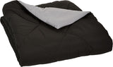 Amazon Basics Bettbezug aus Mikrofaser, beidseitig verwendbar, 220 x 240 cm, grau / schwarz Bettdecken und Steppdecken Naty Shop