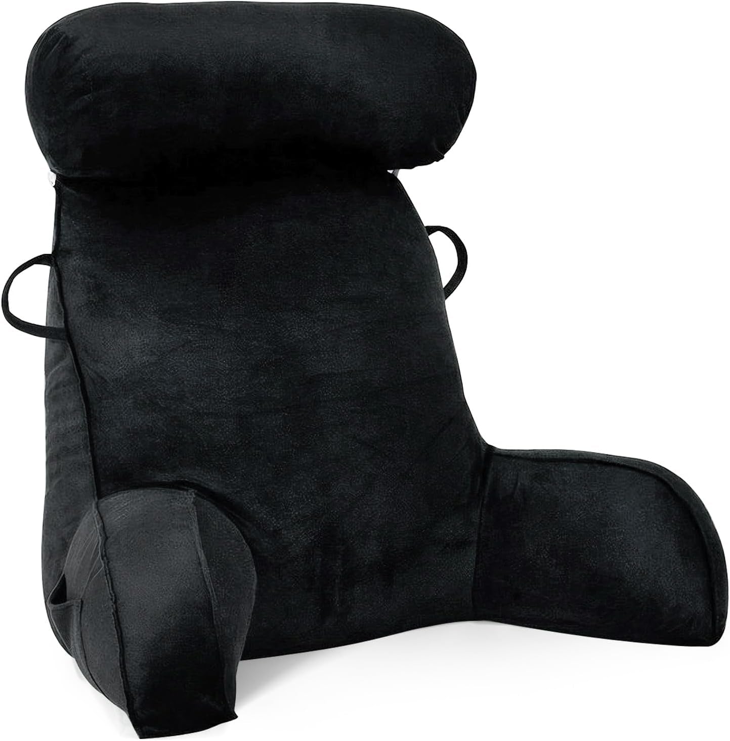 XL-Lesekissen für Bett und Sofa mit abnehmbarer Nackenrolle, ideales Rückenkissen für Erwachsene mit Memory-Schaum für bequemes Lesen, Arbeiten, Spielen, Fernsehen, Entspannen (Pink)
