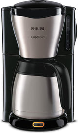PHILIPS Café Gaia Filter-Espressomaschine – Edelstahl-Thermoskaraffe, Anti-Tropf-System, intensives Aroma, automatische Abschaltung, 1300 ml, Schwarz (HD7546/20)
