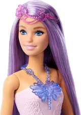 Barbie-Puppen-3-in-1-Spielset mit 8 Zubehörteilen, darunter Meerjungfrauenschwanz, Feenflügel, königliche Halsketten, Schuhe und mehr für mehr als 10 verschiedene Looks, JCP74