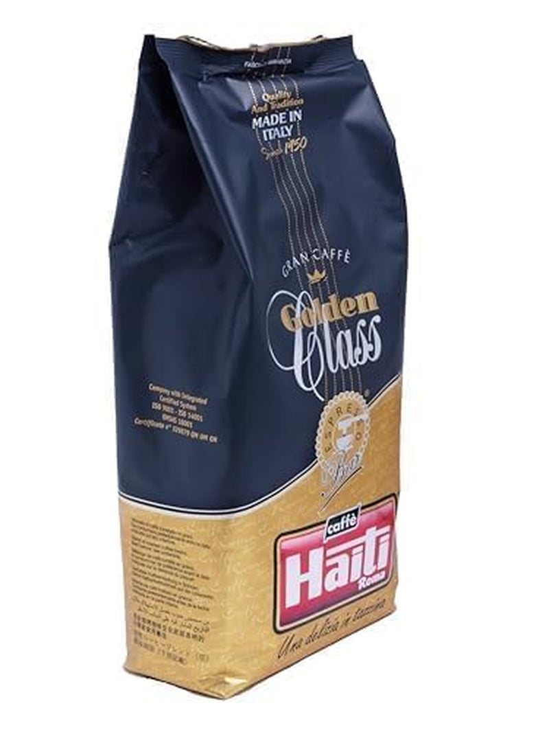 Caffè Haiti Roma Gran Caffè Golden Class Kaffeebohnen in 1-kg-Packungen. Italienische handwerkliche Röstung und hochwertige Mischung.