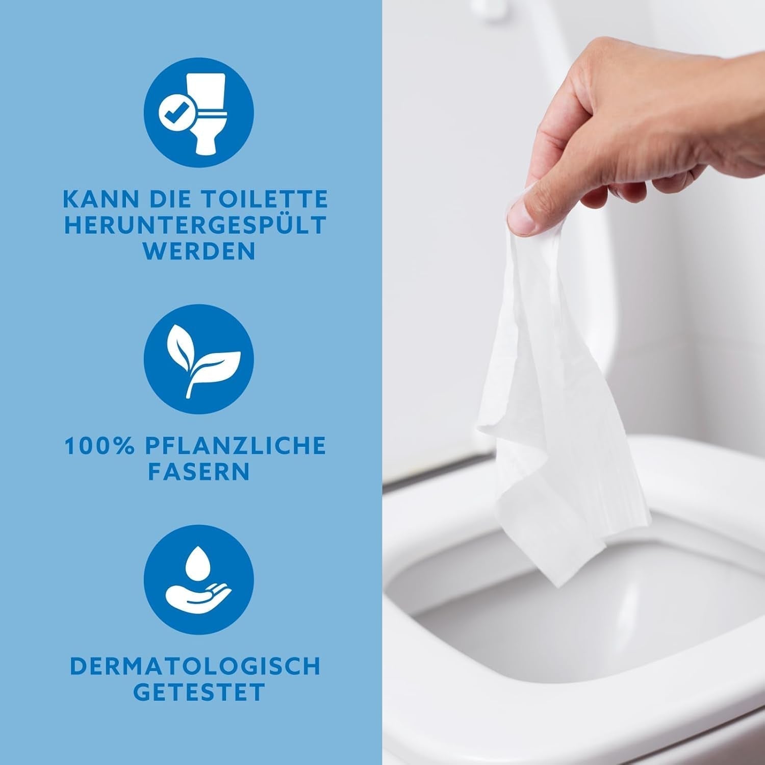 Von Amazon: Weiche, feuchte, geruchlose, fein saugfähige, parfümfreie Toilettentücher, 240 Stück (6 Packungen à 40 Stück) (ehemals Marke Presto!)
