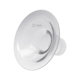 Manuelle Milchpumpe mit Softshape-Schutz aus 100 % Silikon (B, 25-mm-Flansch) und Anti-Kolik-Optionen + 150-ml-Weithalsflasche mit langsam fließendem Sauger der Stufe 1 Zubehör Essen und Stillen Bebe Naty Shop