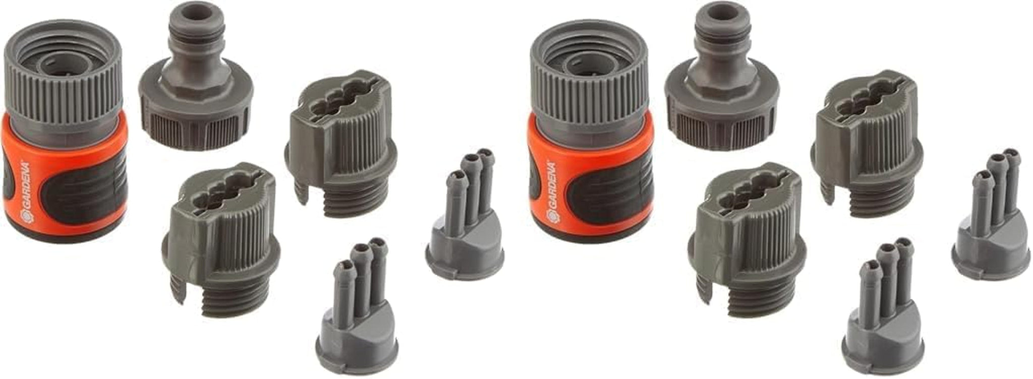 Gardena Sprinklerschlauch-Verbindungsset: Anschlussarmaturen für Anfang und Ende des Sprinklerschlauchs, Zubehör für Artikel (995, 996, 997, 1998, 1999), Original Gardena Systemteile (5316-20)