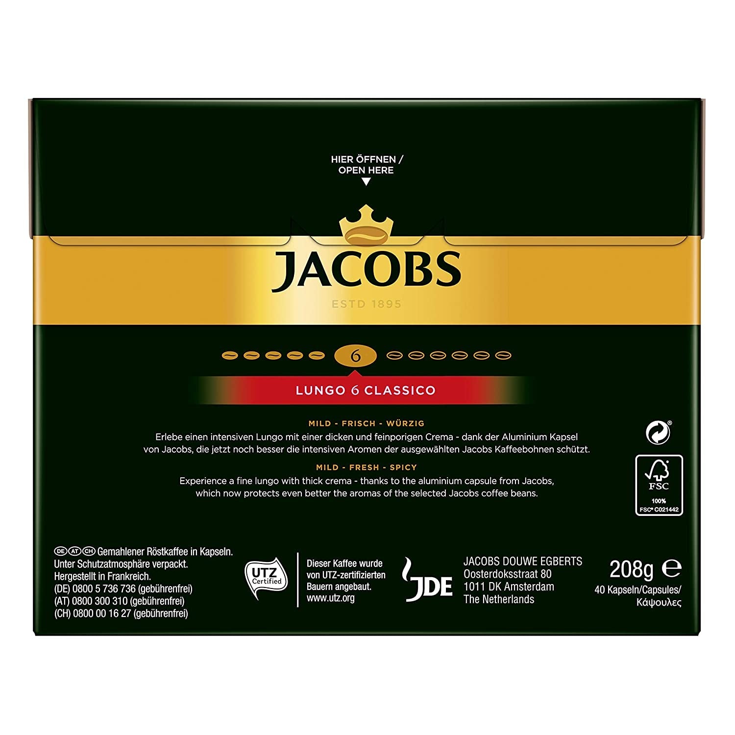 Kaffeekapseln Lungo Classico (nur für kurze Zeit) Megapack XXL & Kaffeekapseln Lungo Decaffeinato- Intensität 6-200 Nespresso-kompatible Kapseln, 10er Pack, 10 x 20 Getränke